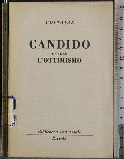 Candido ovvero l'ottimismo - Voltaire - copertina