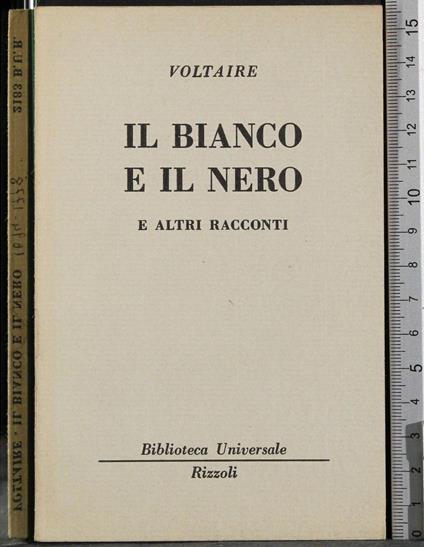 Il bianco e il nero e altri racconti - Voltaire - copertina