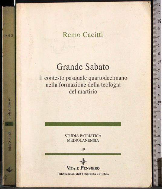 Grande Sabato - Remo Cacitti - copertina