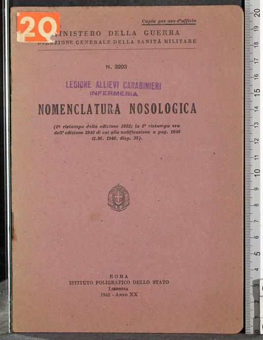 Nomenclatura Nosologica - copertina