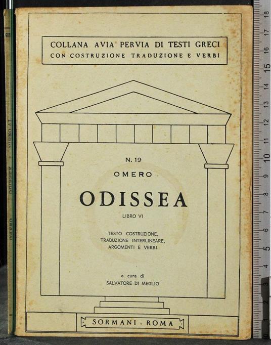 Odissea. Libro VI. N 19 - Omero - copertina