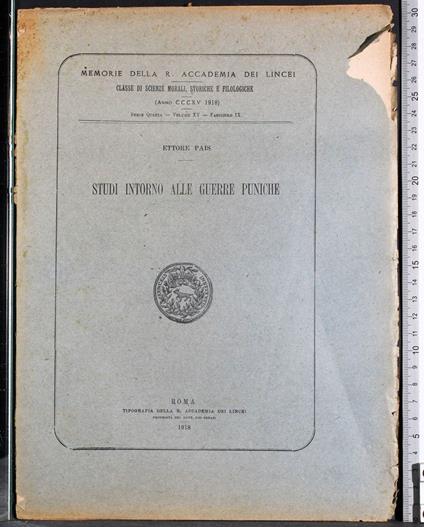Studi intorno alle guerre puniche - Ettore Pais - copertina