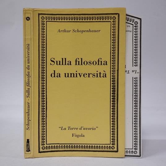 Sulla filosofia da università - Arthur Schopenhauer - copertina