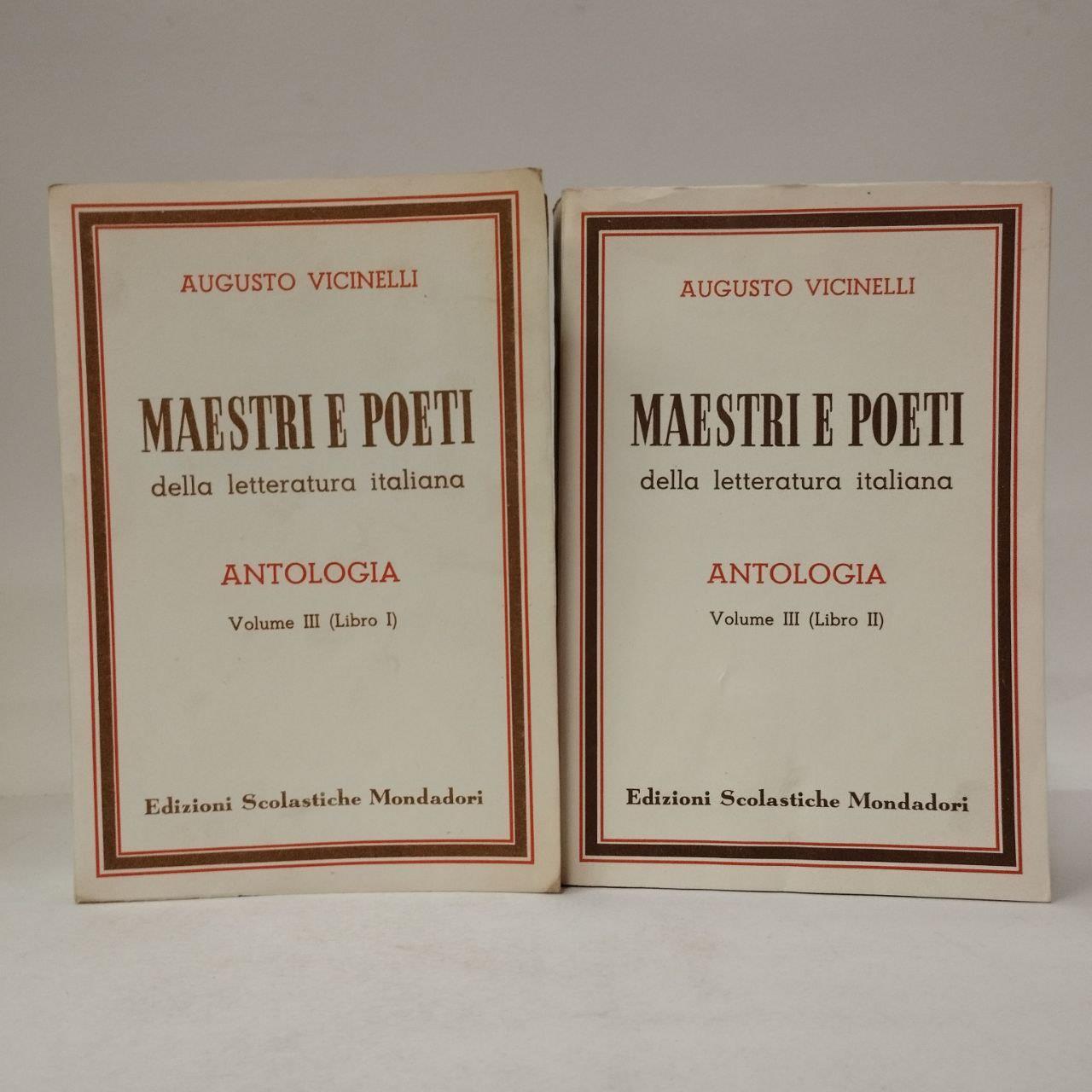 Maestri e poeti della letteratura italiana. Antologia
