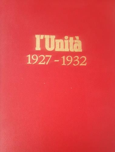 L' unità 1927 - 1932 - copertina