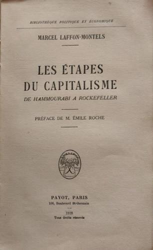 Les Etapes du Capitalisme. De Hammourabi a Rockefeller - copertina