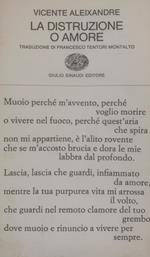 distruzione o amore