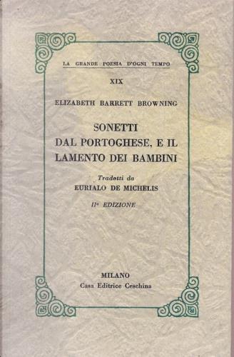 Sonetti dal portoghese, e il lamento dei bambini - copertina