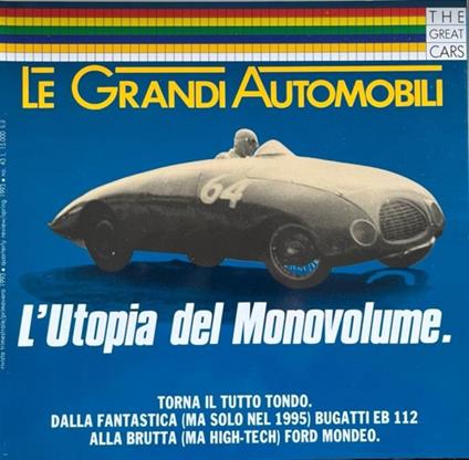 Le Grandi Automobili. Rivista trimestrale. N. 43, primavera 1993. L'Utopia del Monovolume - copertina