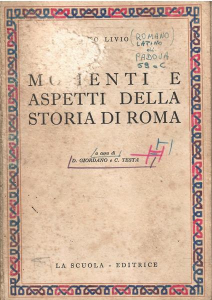Momenti E Aspetti Della Storia Di Roma - Tito Livio - copertina