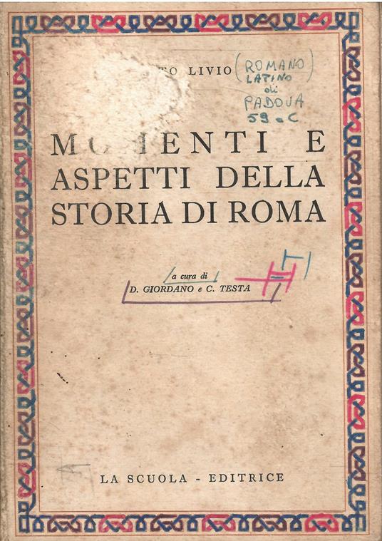 Momenti E Aspetti Della Storia Di Roma - Tito Livio - copertina