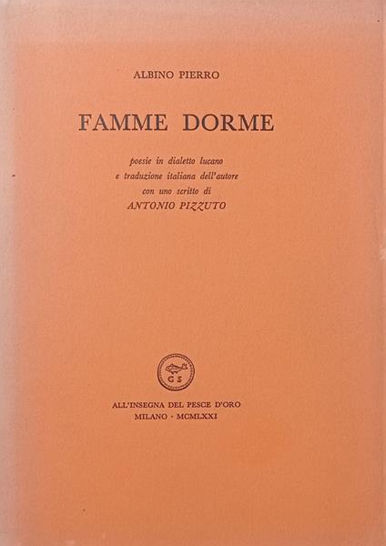 Famme dorme - Albino Pierro - copertina