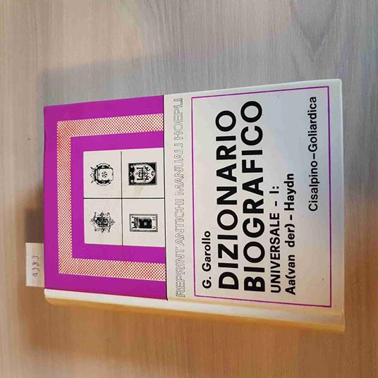 Dizionario Biografico Universale 1 Aa Hayden Carollo 1980 Cisalpino Goliardica - copertina