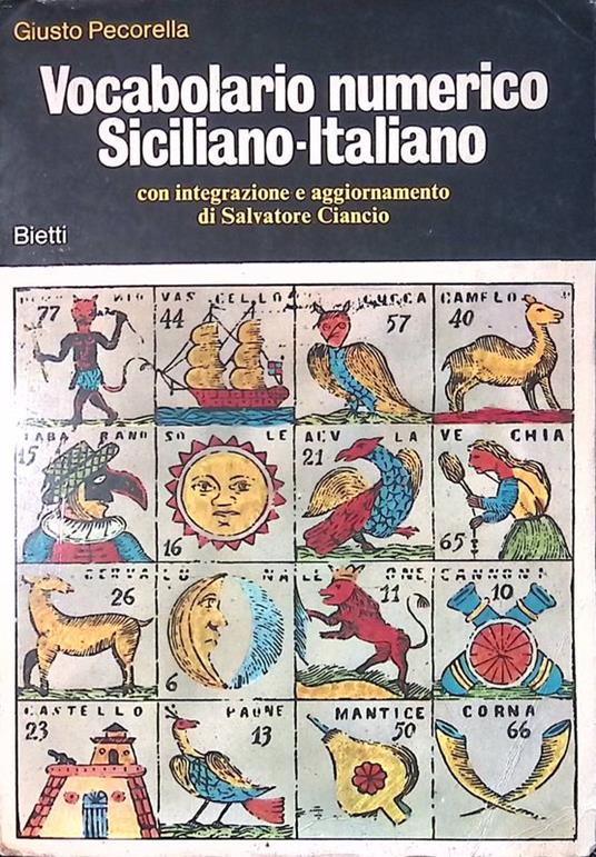 Vocabolario numerico siciliano-italiano per l'interpretazione dei sogni ad uso dei giocatori del lotto - Giusto Pecorella - copertina