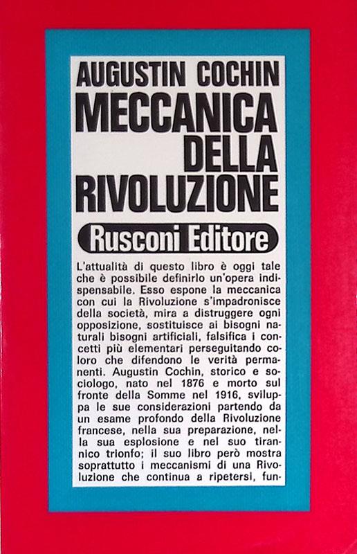 Meccanica della rivoluzione - Augustin Cochin - copertina