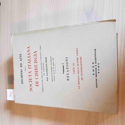 Società Italiana Di Chirurgia - Gianfranco Fegiz - copertina