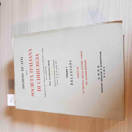 Società Italiana Di Chirurgia - Gianfranco Fegiz - copertina