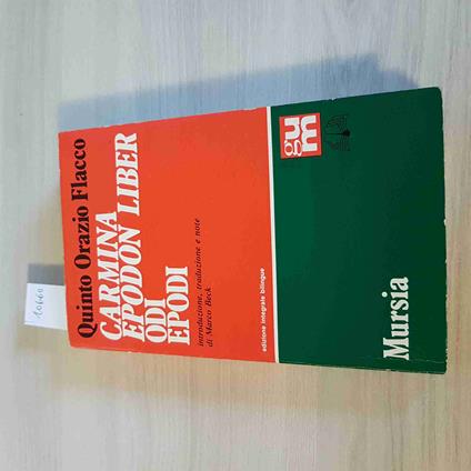 Carmina Epodon Liber Odi Epodi - Quinto Orazio Flacco - copertina