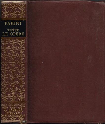 Poesie e prose - Giuseppe Parini - copertina