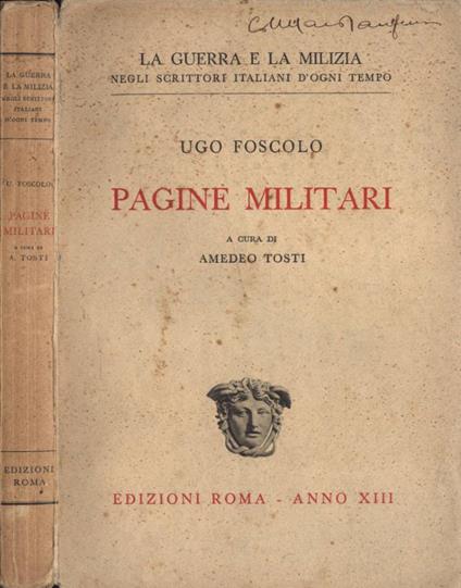 Pagine militari - Ugo Foscolo - copertina
