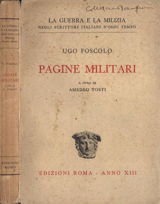Pagine militari - Ugo Foscolo - copertina