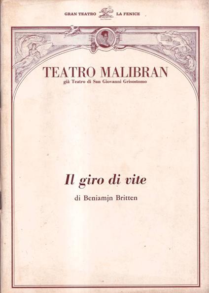 Il giro di vite - Benjamin Britten - copertina
