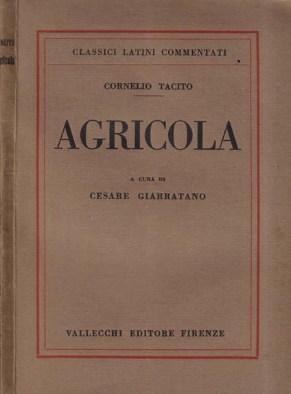 Agricola - P. Cornelio Tacito - copertina