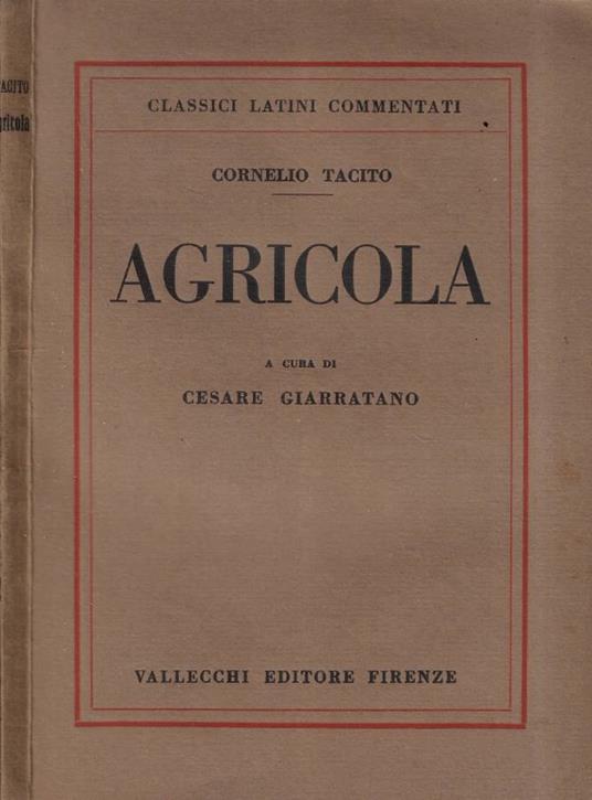 Agricola - P. Cornelio Tacito - copertina