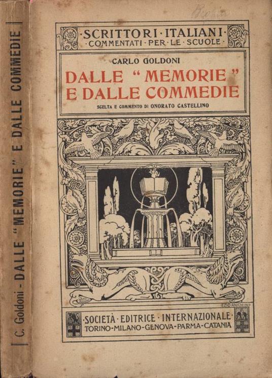 Dalle memorie e dalle commedie - Carlo Goldoni - copertina