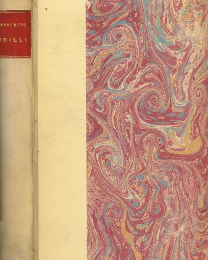 Idilli - Teocrito - copertina