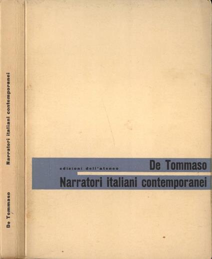 Narratori italiani contemporanei - Piero De Tommaso - copertina
