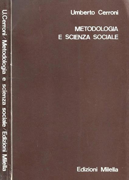 Metodologia e scienza sociale - Umberto Cerroni - copertina