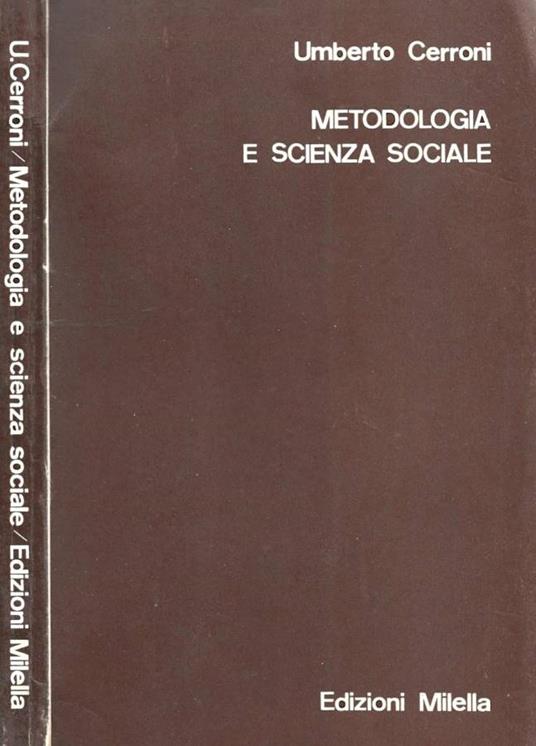 Metodologia e scienza sociale - Umberto Cerroni - copertina