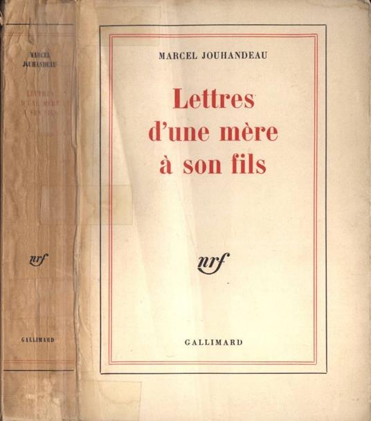 Lettres d' une mère à son fils - Marcel Jouhandeau - copertina