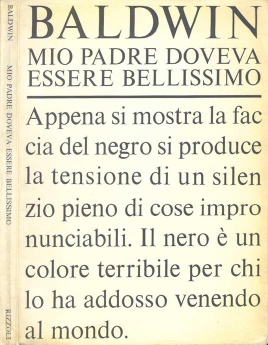 Mio padre doveva essere bellissimo - James Baldwin - copertina
