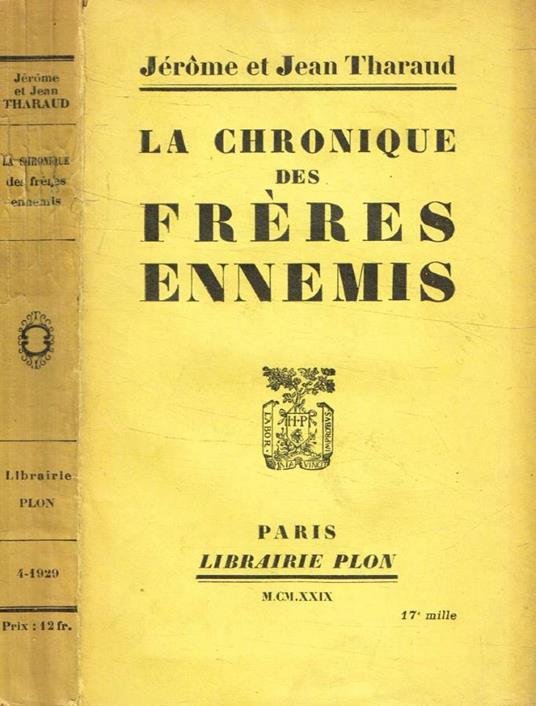 La chronique des Frères Ennemis - copertina