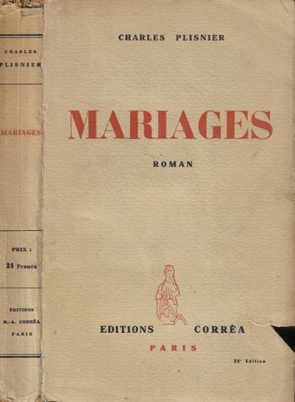 Mariages - Charles Plisnier - copertina