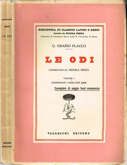 Le Odi - Q. Flacco Orazio - copertina