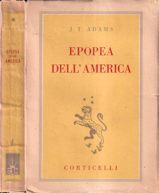 Epopea dell'America - James Truslow Adams - copertina