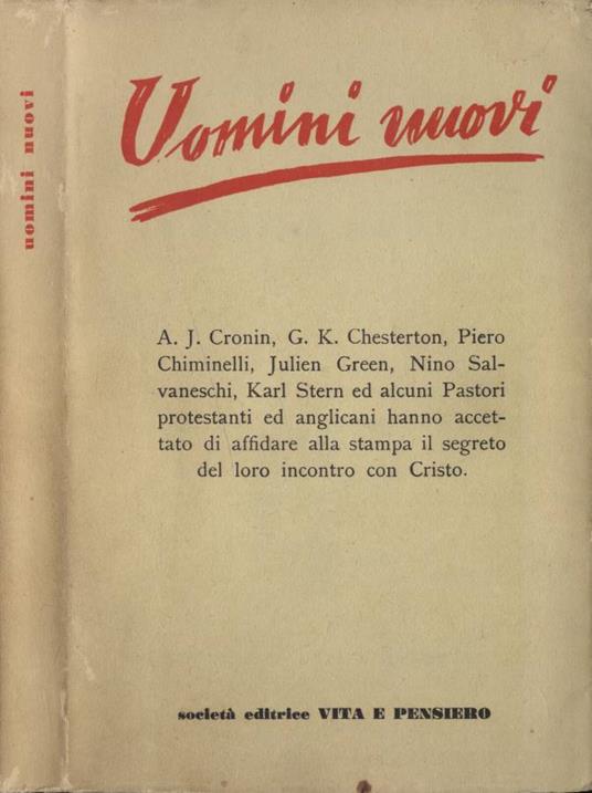 Uomini nuovi - Giovanni Barra - copertina