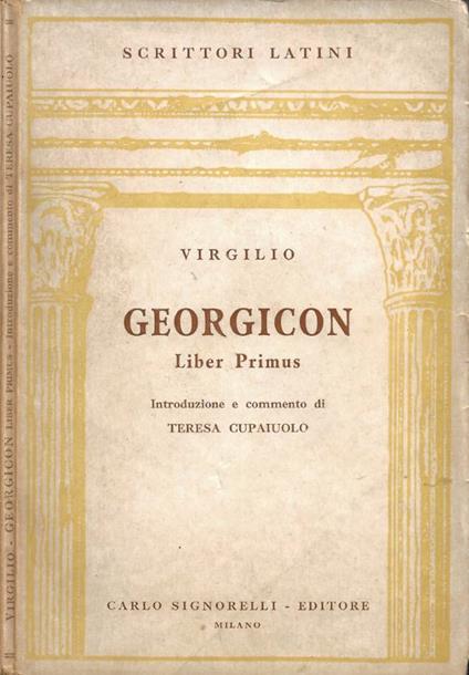Georgicon. Liber Primus - Publio Virgilio Marone - copertina