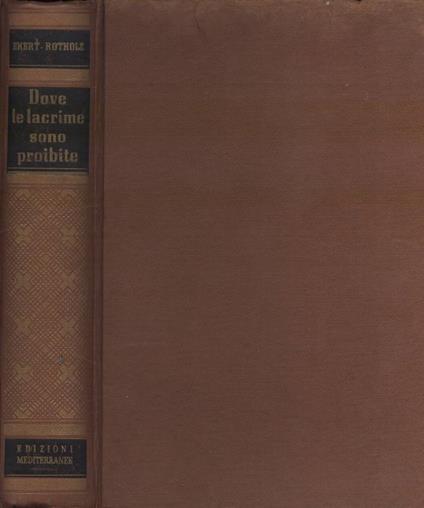 Dove le lacrime sono proibite - copertina