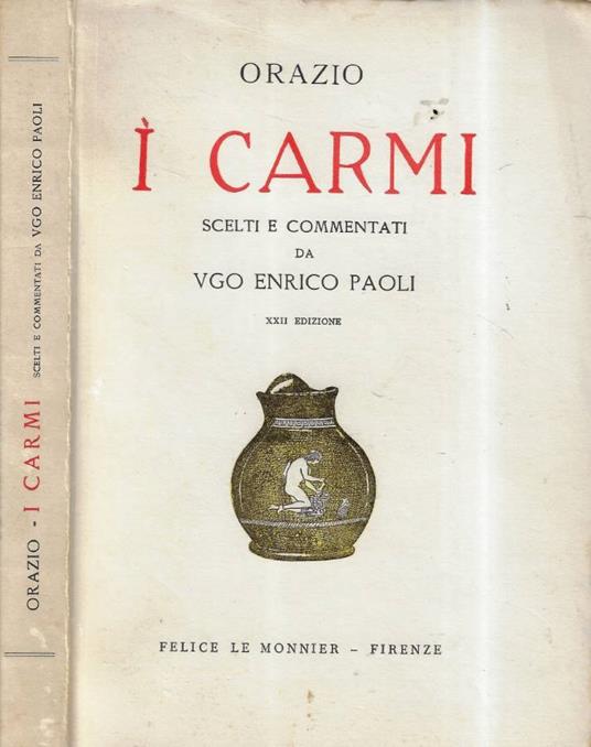 I carmi - Q. Flacco Orazio - copertina