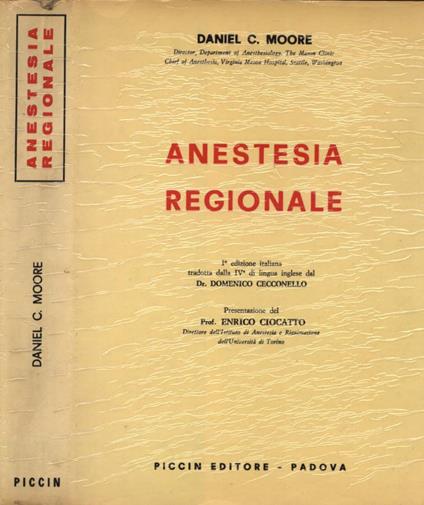 Anestesia regionale - copertina
