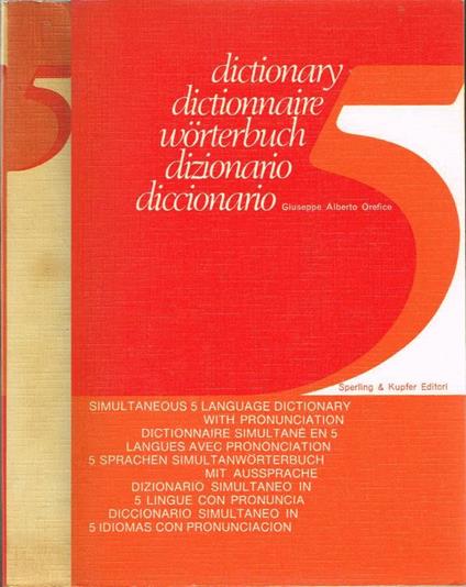 5 Dictionary - Dictionnaire - Worterbuch - Dizionario - Diccionario - Giuseppe Alberto Orefice - copertina