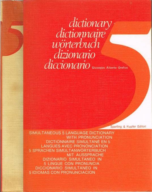 5 Dictionary - Dictionnaire - Worterbuch - Dizionario - Diccionario - Giuseppe Alberto Orefice - copertina