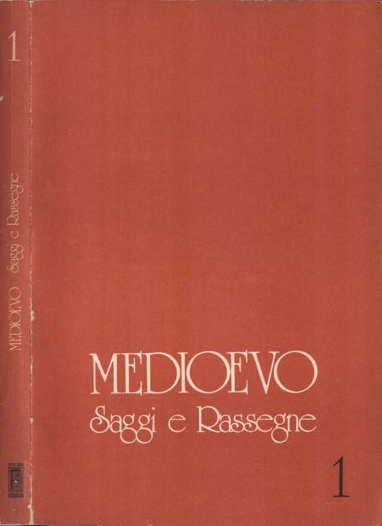 Medioevo. Saggi e rassegne 1 - copertina