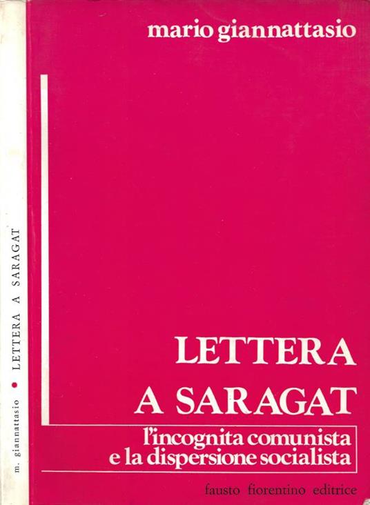 Lettera a Saragat - Mario Giannattasio - copertina