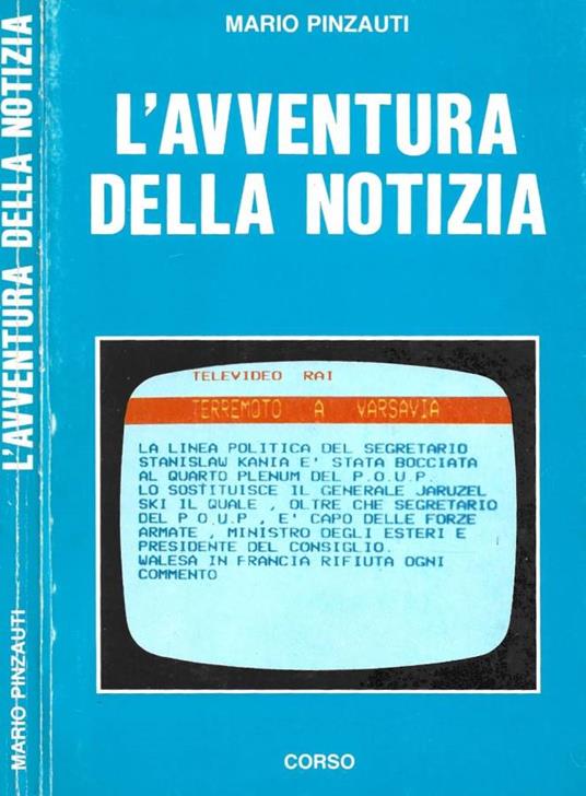 L' avventura della notizia - Mario Pinzauti - copertina