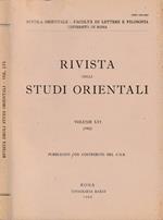 Rivista degli studi orientali anno 1982, vol LVI